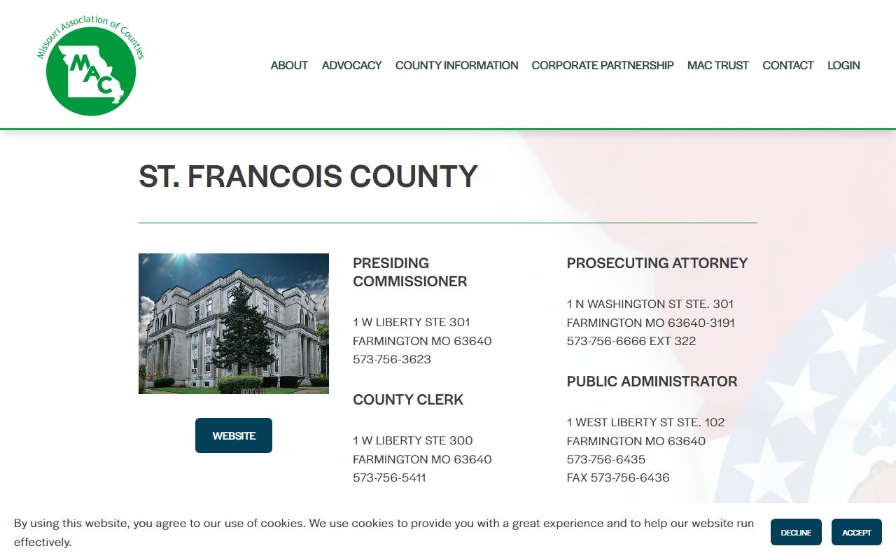 St. Francois County court records county office directory