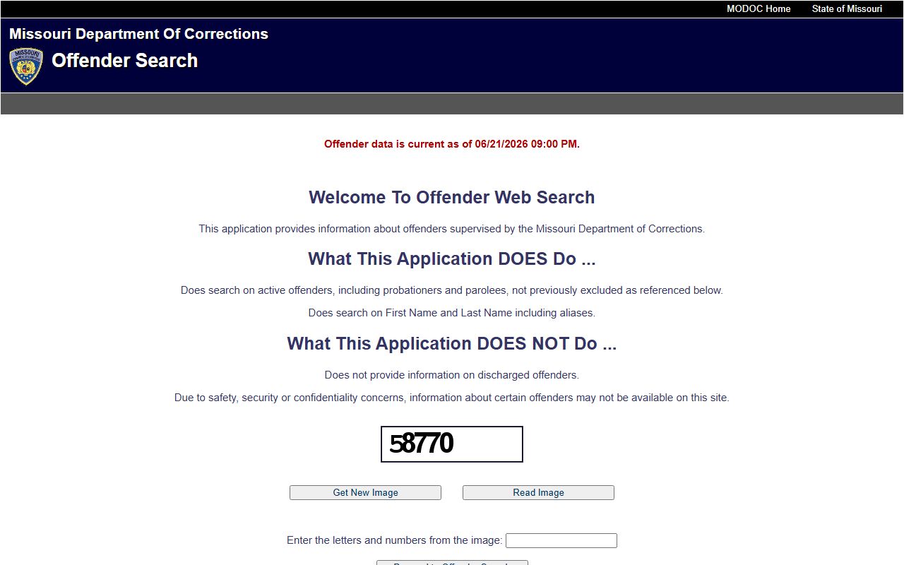 St. Francois County inmate records Missouri DOC offender search