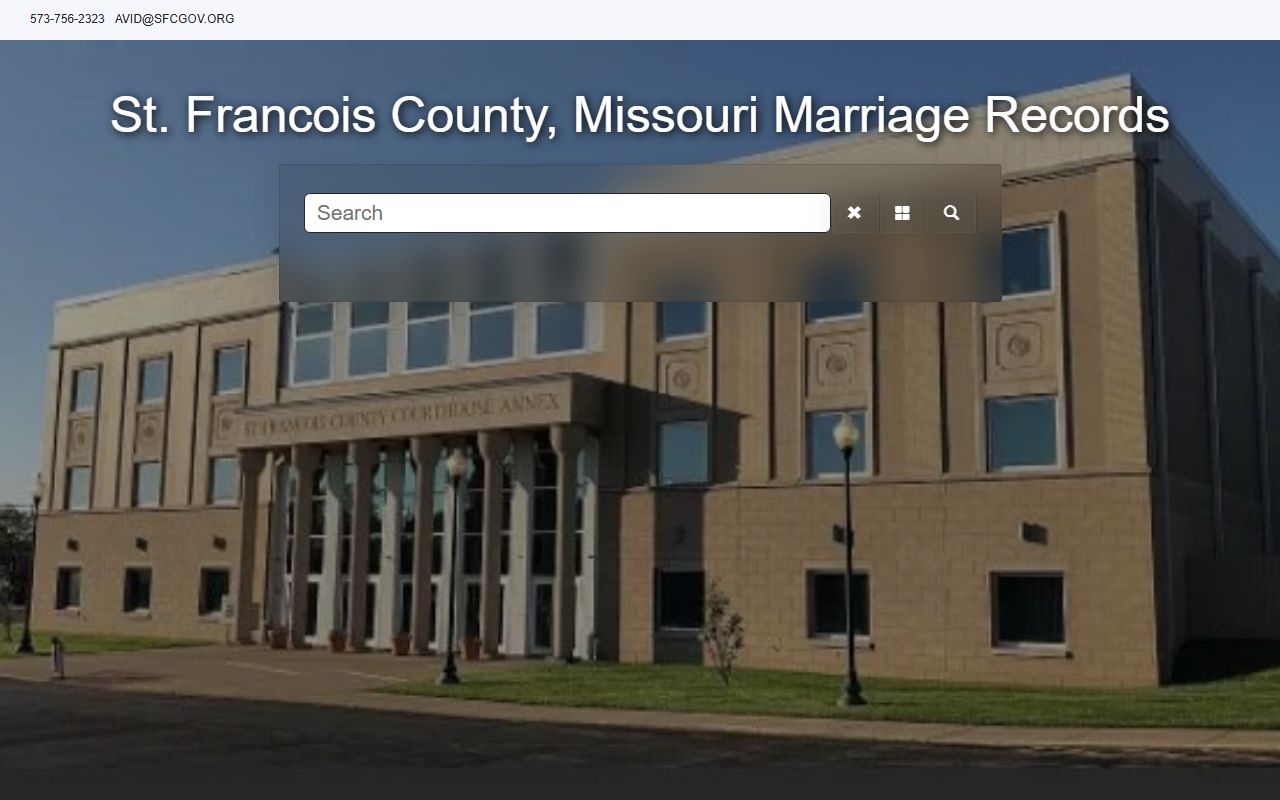 St. Francois County marriage records Fidlar lookup portal