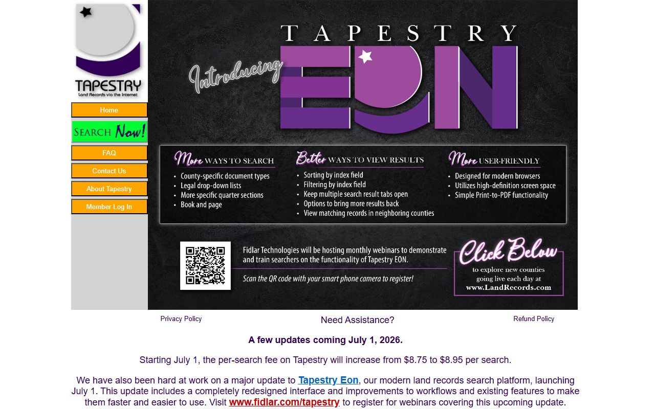 St. Francois County probate records and related Tapestry land records portal